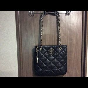DKNY shoulder bag quilted Leather